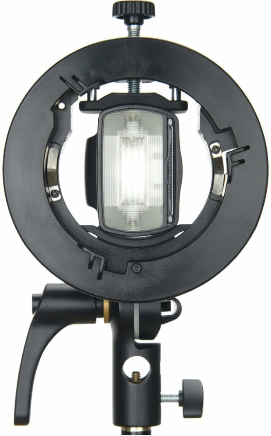 Image of GiftMax S-Type Bracket Elinchrom S Mount Holder for Speedlite Flash Snoot Softbox Camera Flash Holder Flash Holder Mount Flash Shoe Adapter S-Type Bracket Elinchrom S Custom Flash Bracket