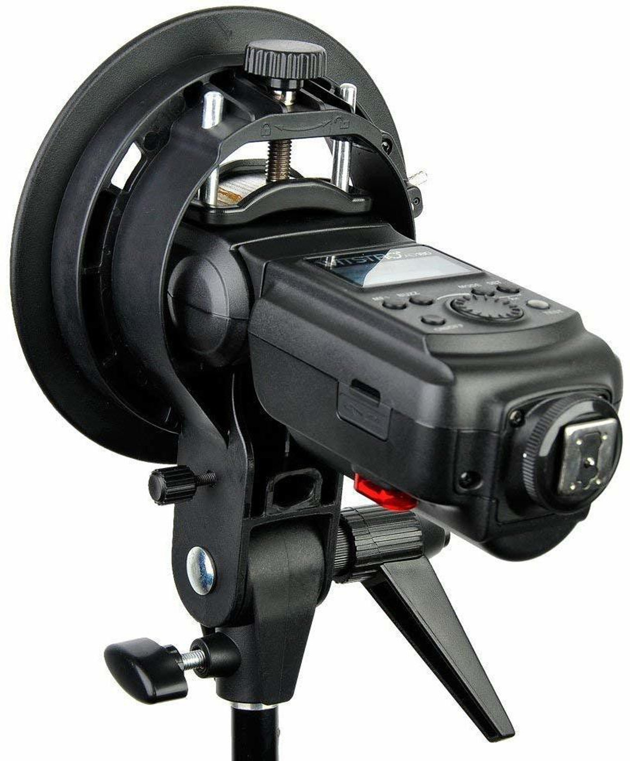 Image of GiftMax S-Type Bracket Elinchrom S Mount Holder for Speedlite Flash Snoot Softbox Camera Flash Holder Flash Holder Mount Flash Shoe Adapter S-Type Bracket Elinchrom S Custom Flash Bracket