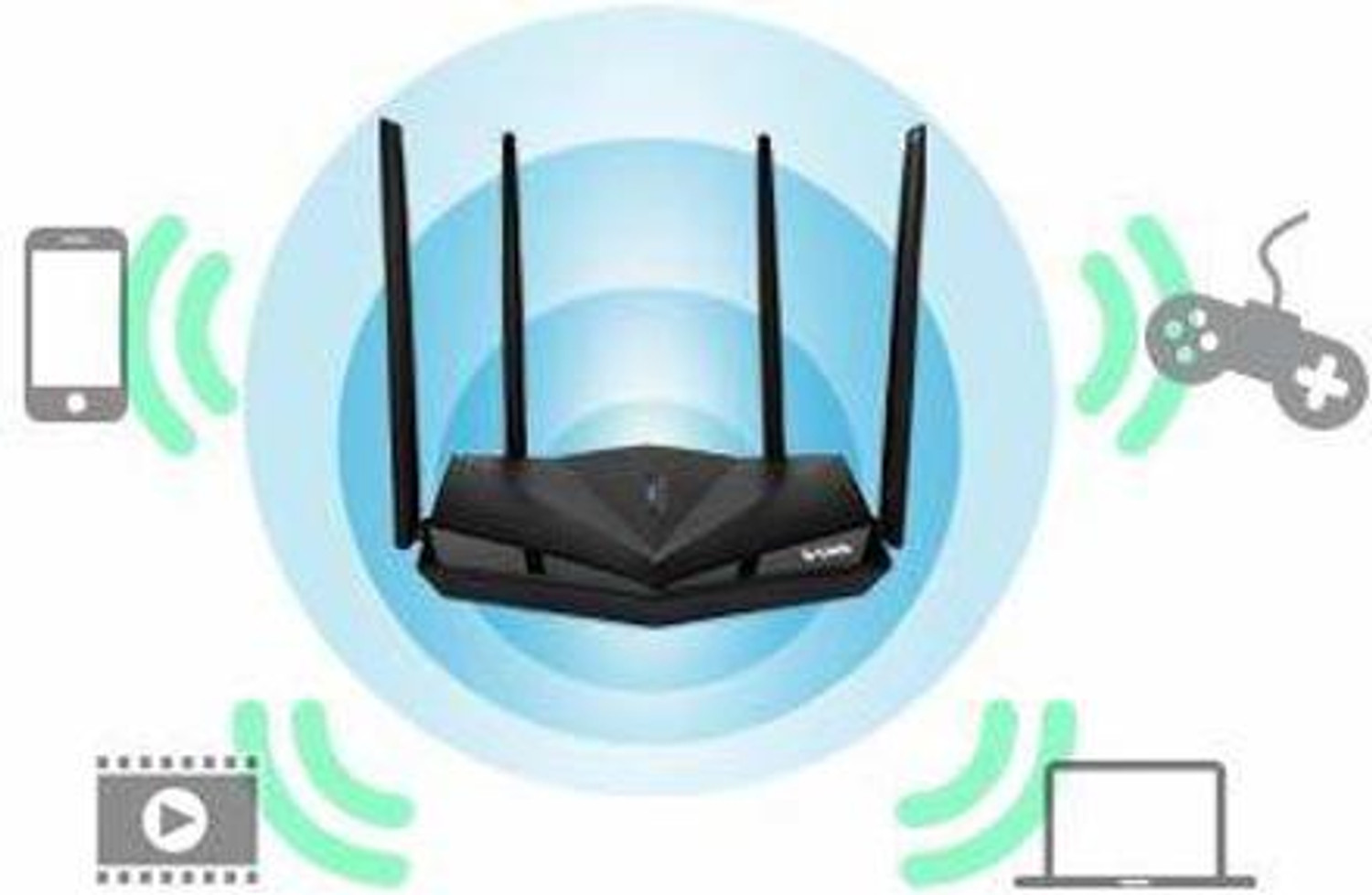 Image of D-Link DIR-650IN Wireless Router 2.4 GHz 300 Mbps Wifi Speed Single Band External Antenna Ethernet (Cable Broadband)