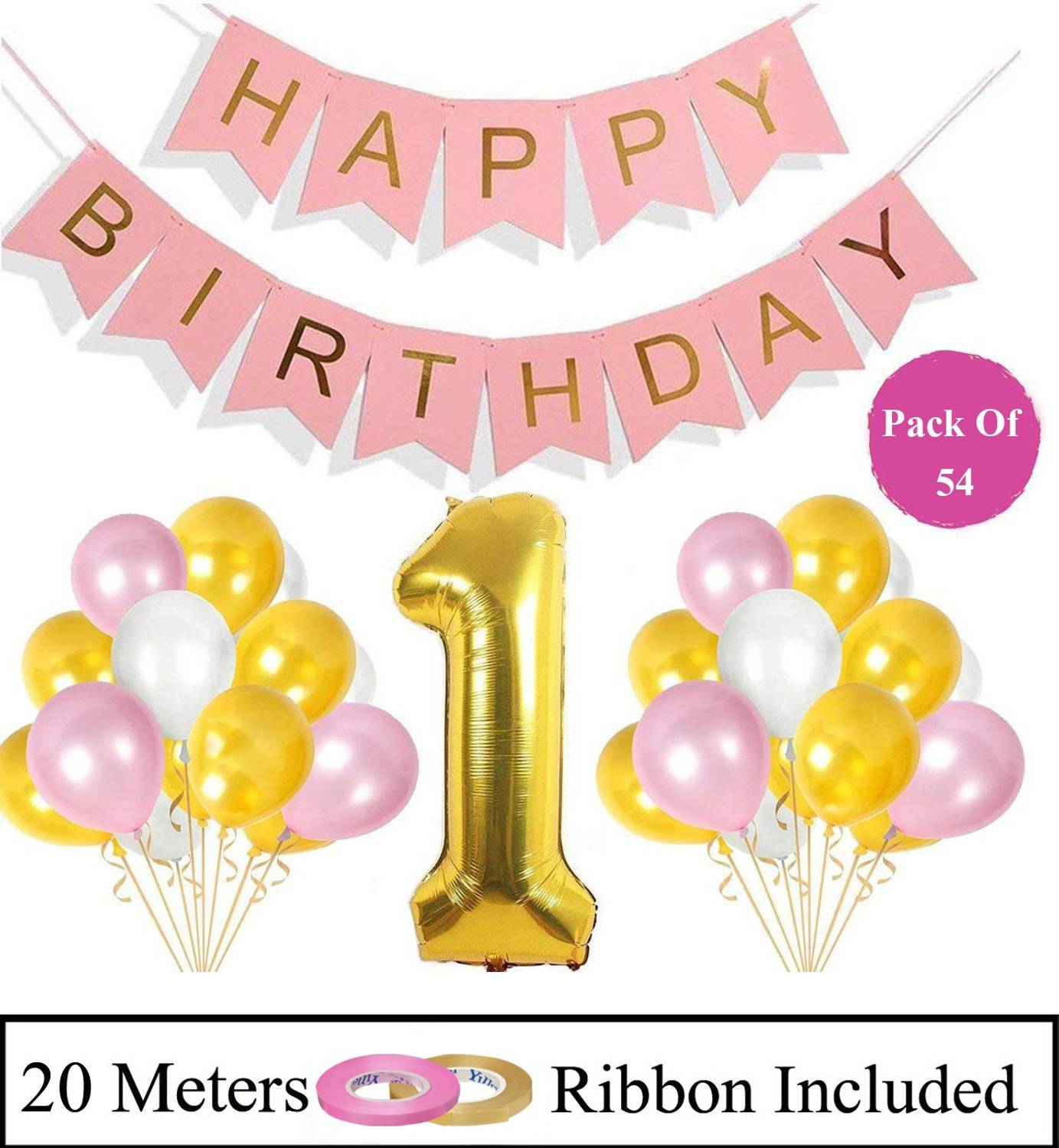 AMFIN 1st Birthday Decoration Combo