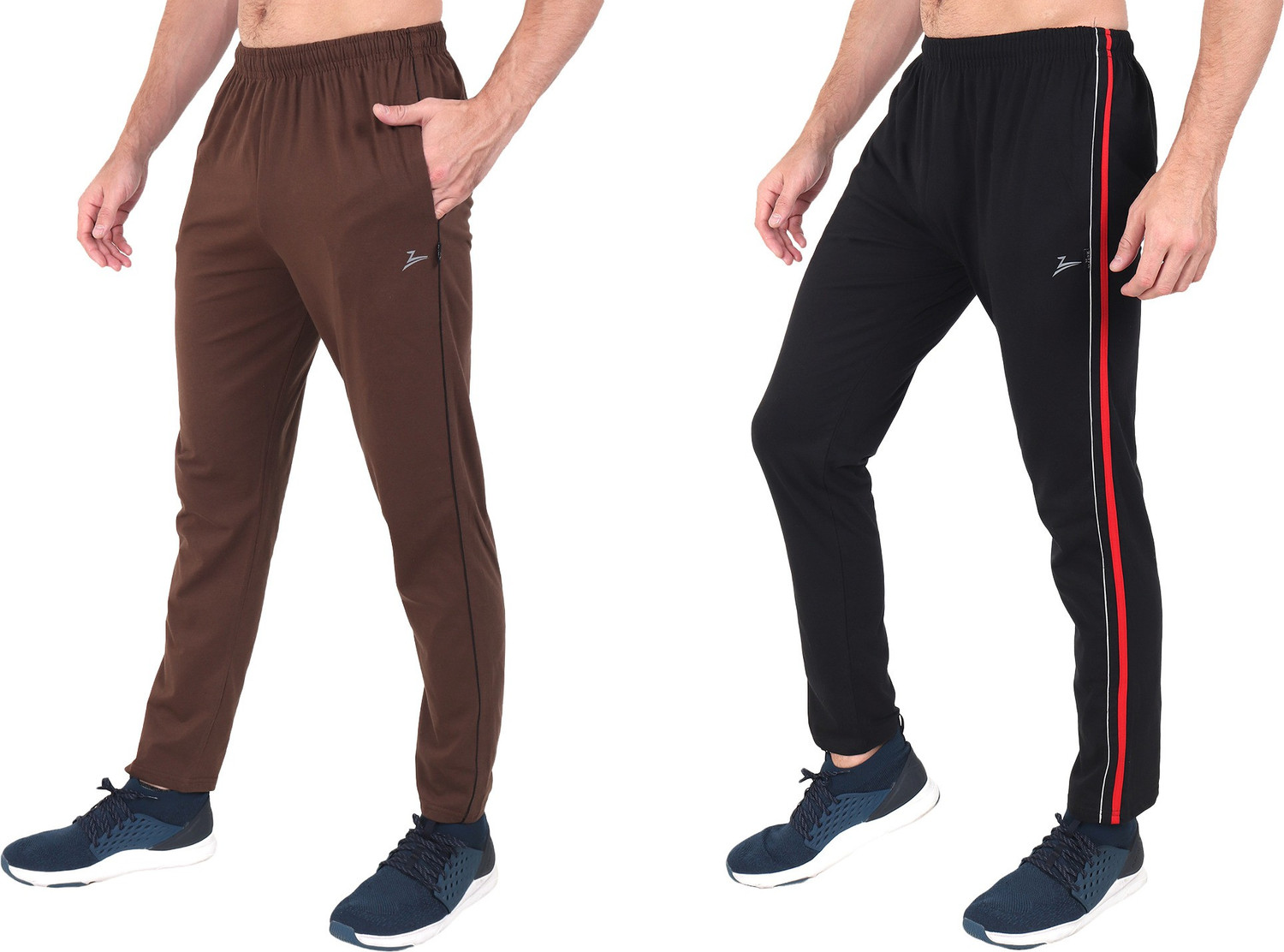 Image of Zeffit Solid Men Multicolor Track Pants