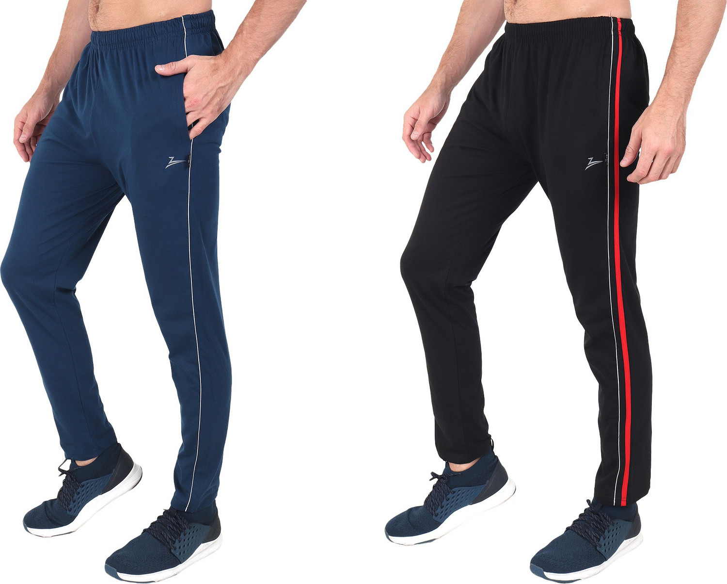 Image of Zeffit Solid Men Multicolor Track Pants