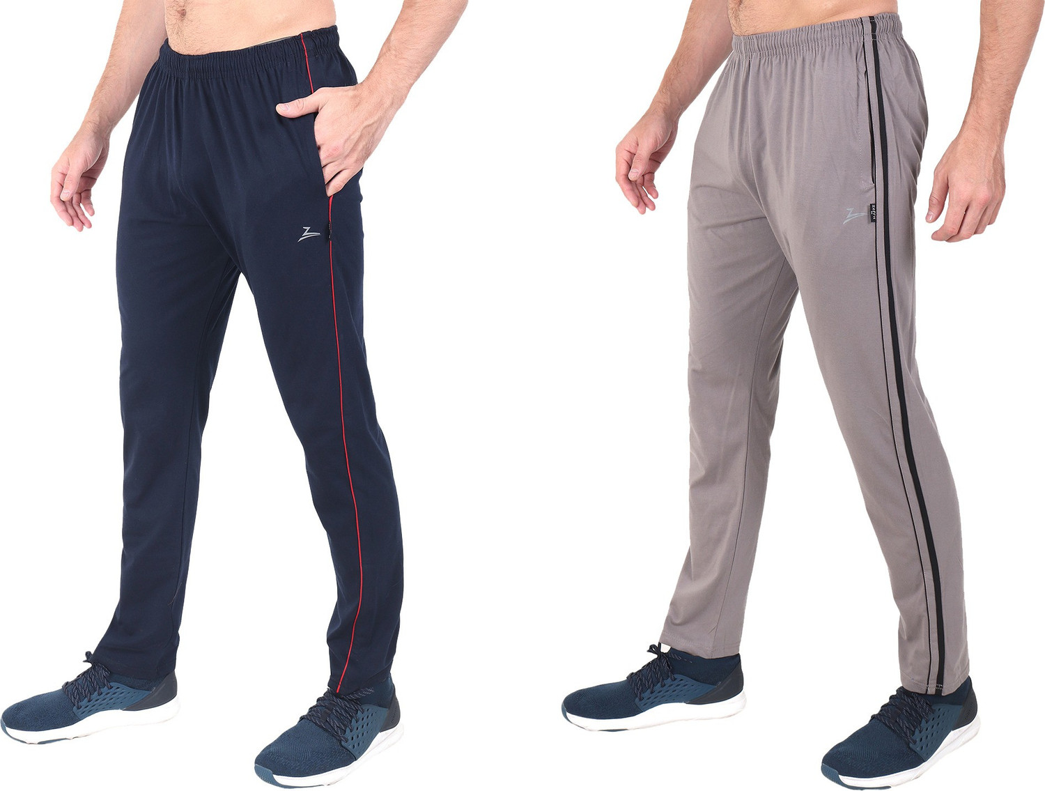 Image of Zeffit Solid Men Multicolor Track Pants