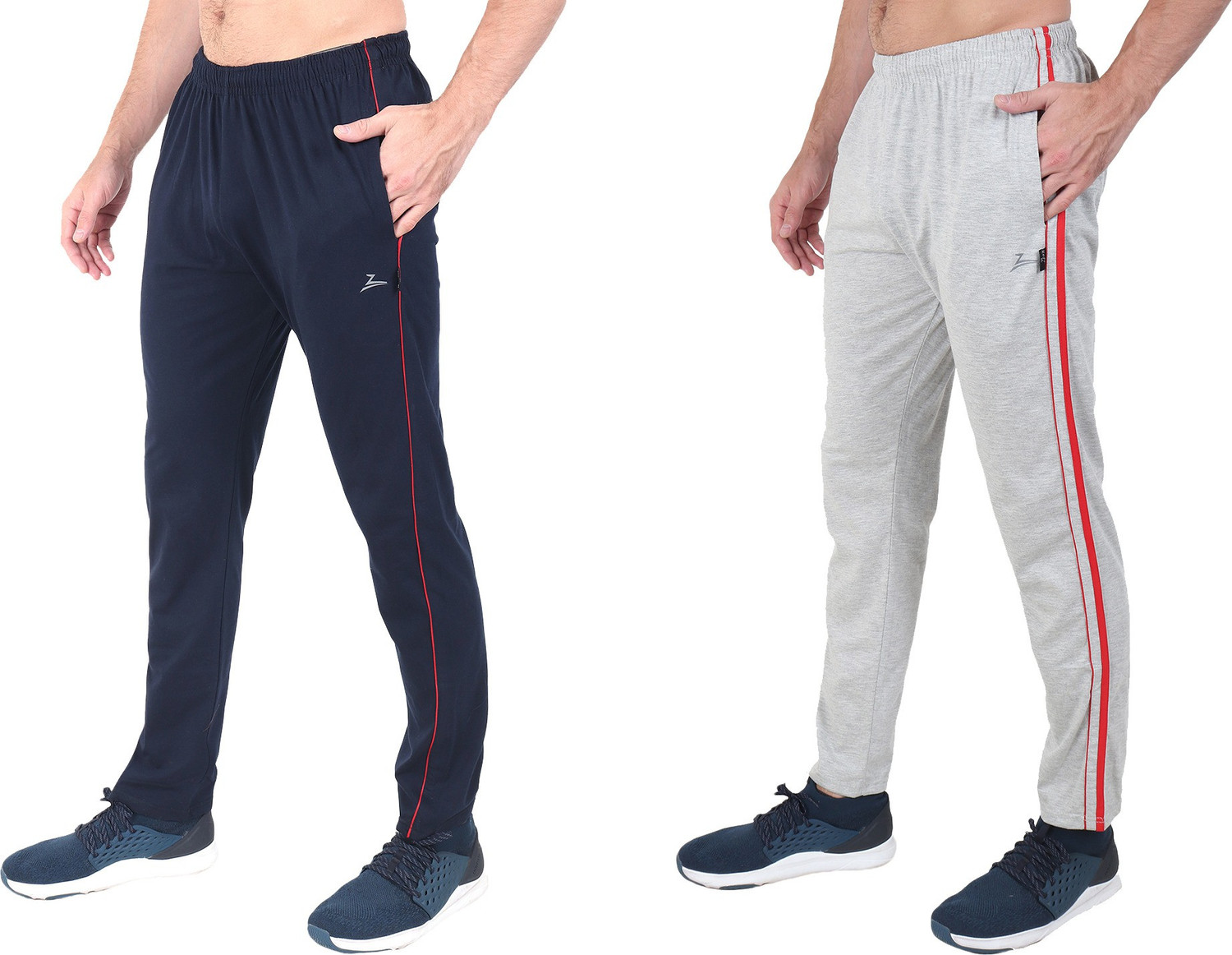 Image of Zeffit Solid Men Multicolor Track Pants