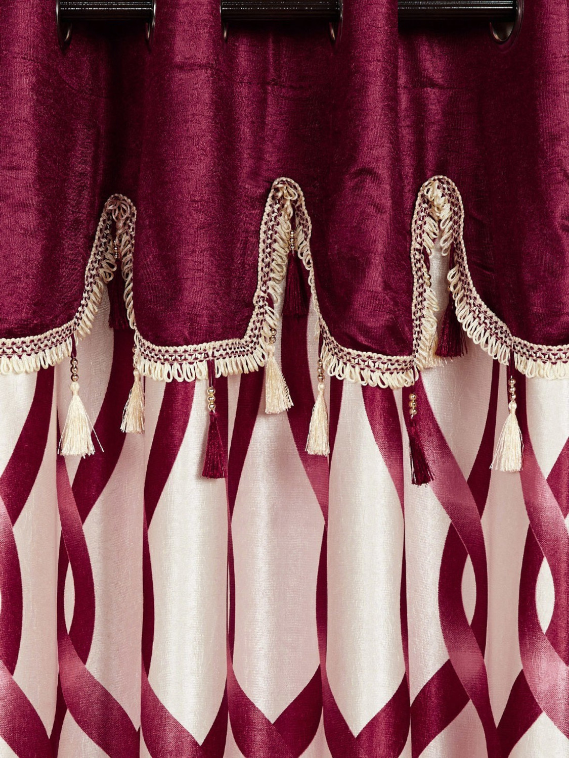 Image of Cortina 210 cm (7 ft) Door Polyester Blackout Curtain Single Curtain