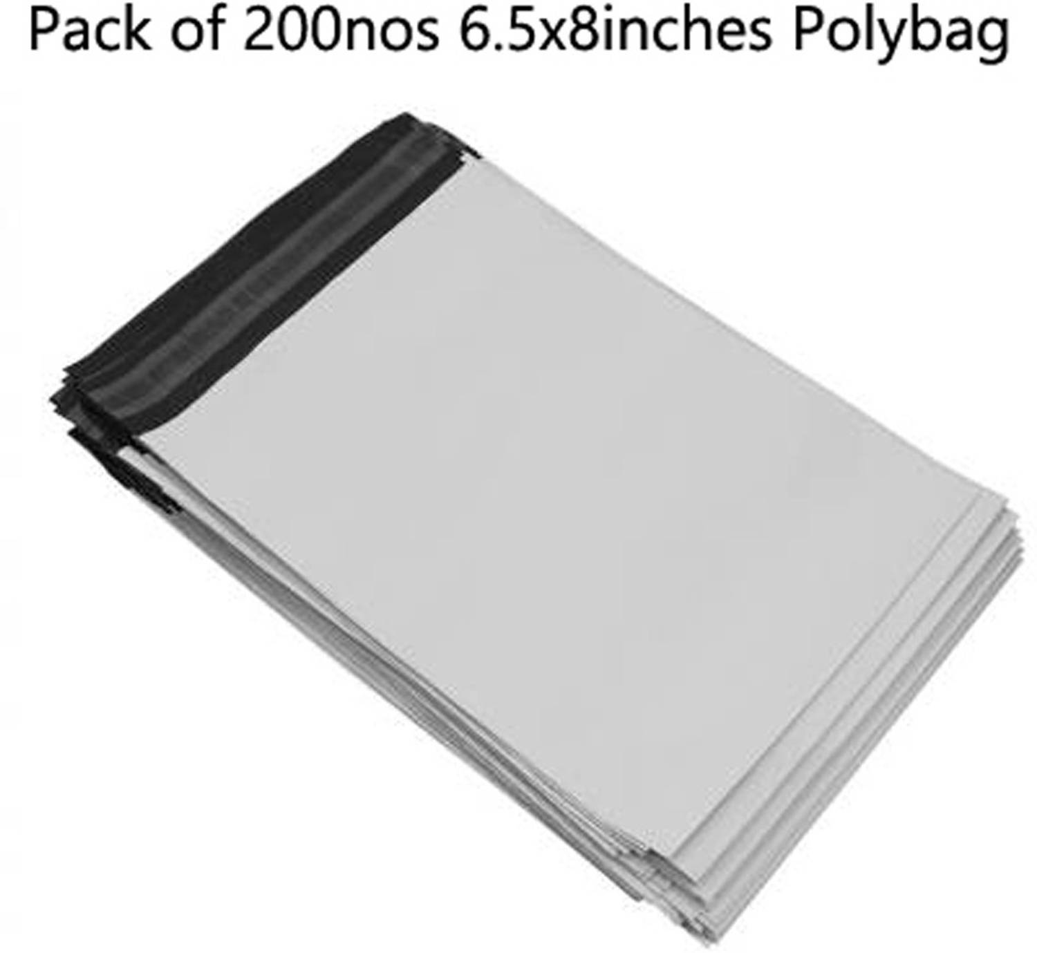 AanyaCentric Plain Security Bag 200nos 6.5x8inches Tamper Proof Courier Envelope Cover 50micron without POD for Shipping Packing Mailing ACPP0658-2