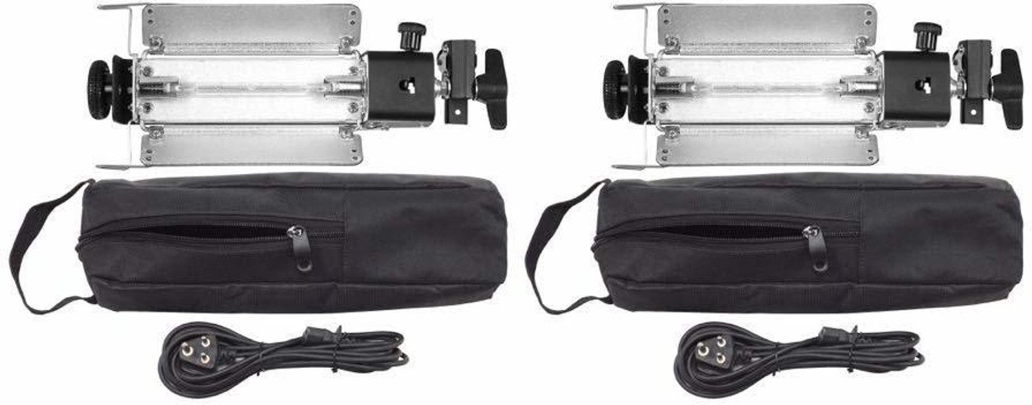 Image of WON Pair Porta Umbrella Video Light for Video Photography Portable Studio Kit (9Ft) White Reflector Umbrella