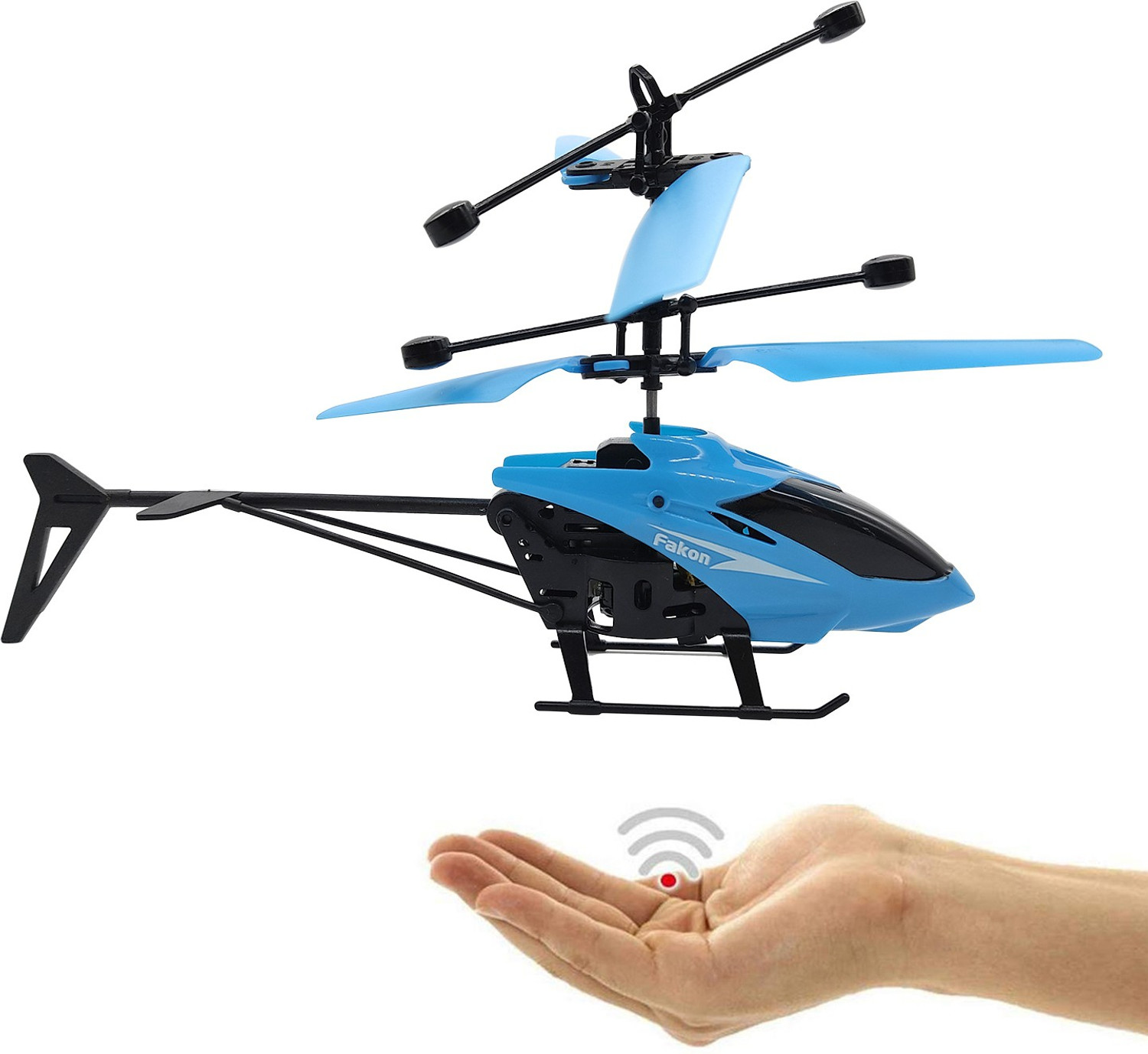 Image of DIVI DIVINE Infrared Induction Helicopter Sensor Aircraft USB Charger 2 in 1 Flying Helicopter with Remote Control