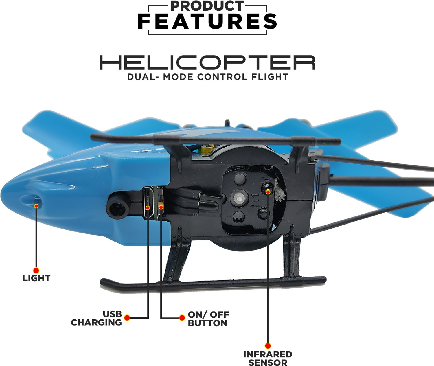 Image of DIVI DIVINE Infrared Induction Helicopter Sensor Aircraft USB Charger 2 in 1 Flying Helicopter with Remote Control