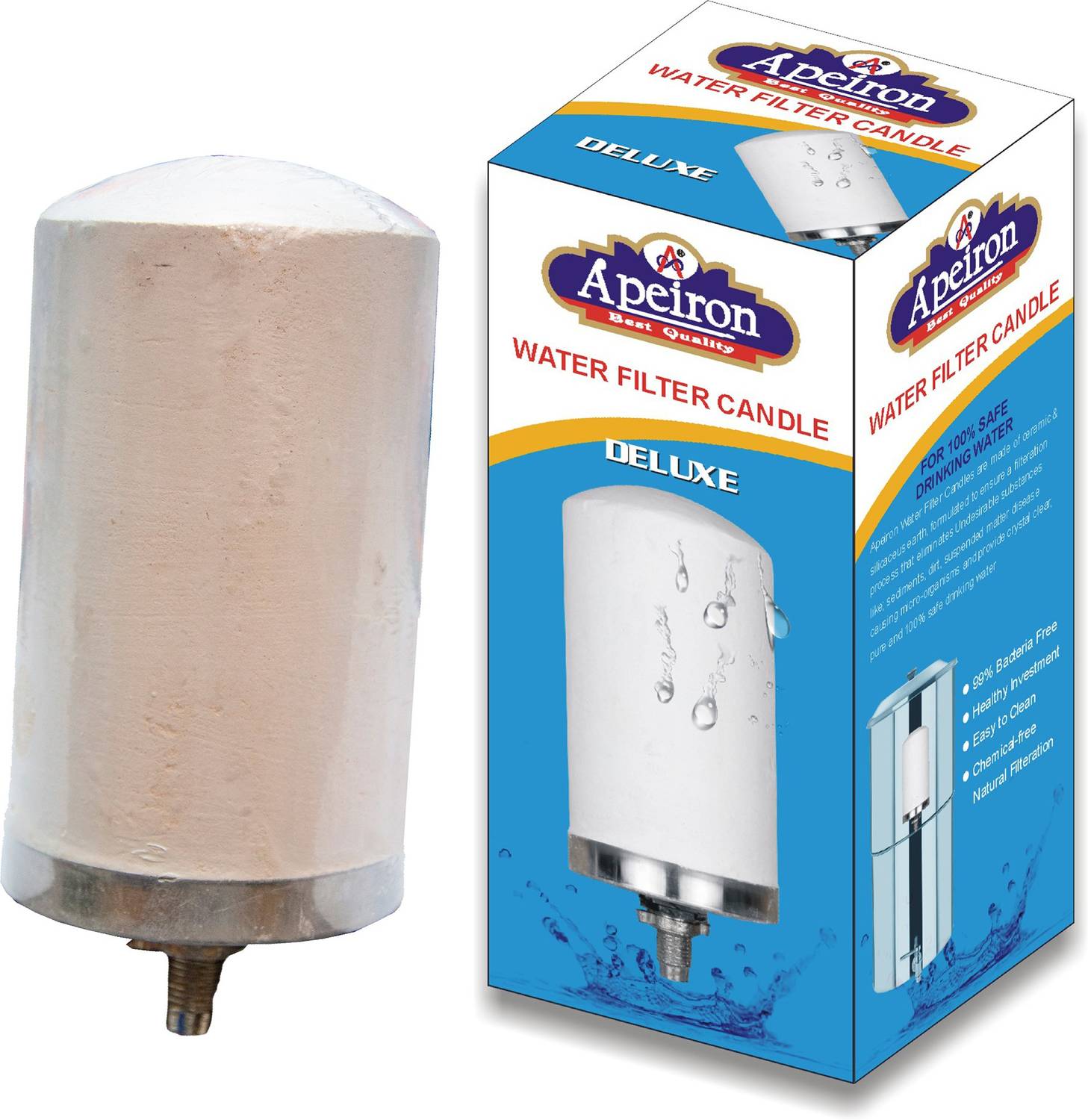 Apeiron Ceramic Candle Pack Of 1 Solid Filter Cartridge