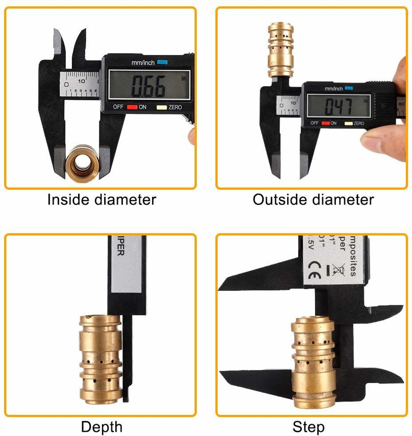 Image of MFORALL Inch and Millimeter Conversion Measuring Digital Vernier Caliper with Large LCD Screen, Auto-off Feature for Household /DIY Measurement Inch and Millimeter Conversion Measuring Digital Vernier Caliper with Large LCD Screen, Auto-off Feature for Household /DIY Measurement (0-6 inches) Digital Caliper