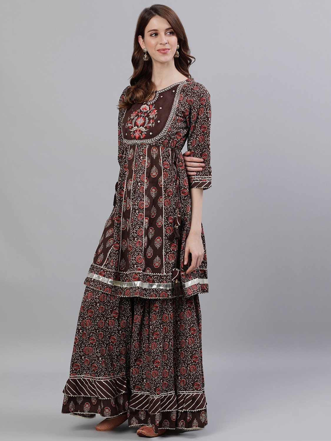 Image of Ishin Women Kurta Sharara Set