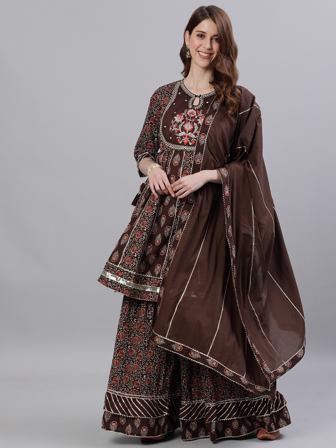 Image of Ishin Women Kurta Sharara Set
