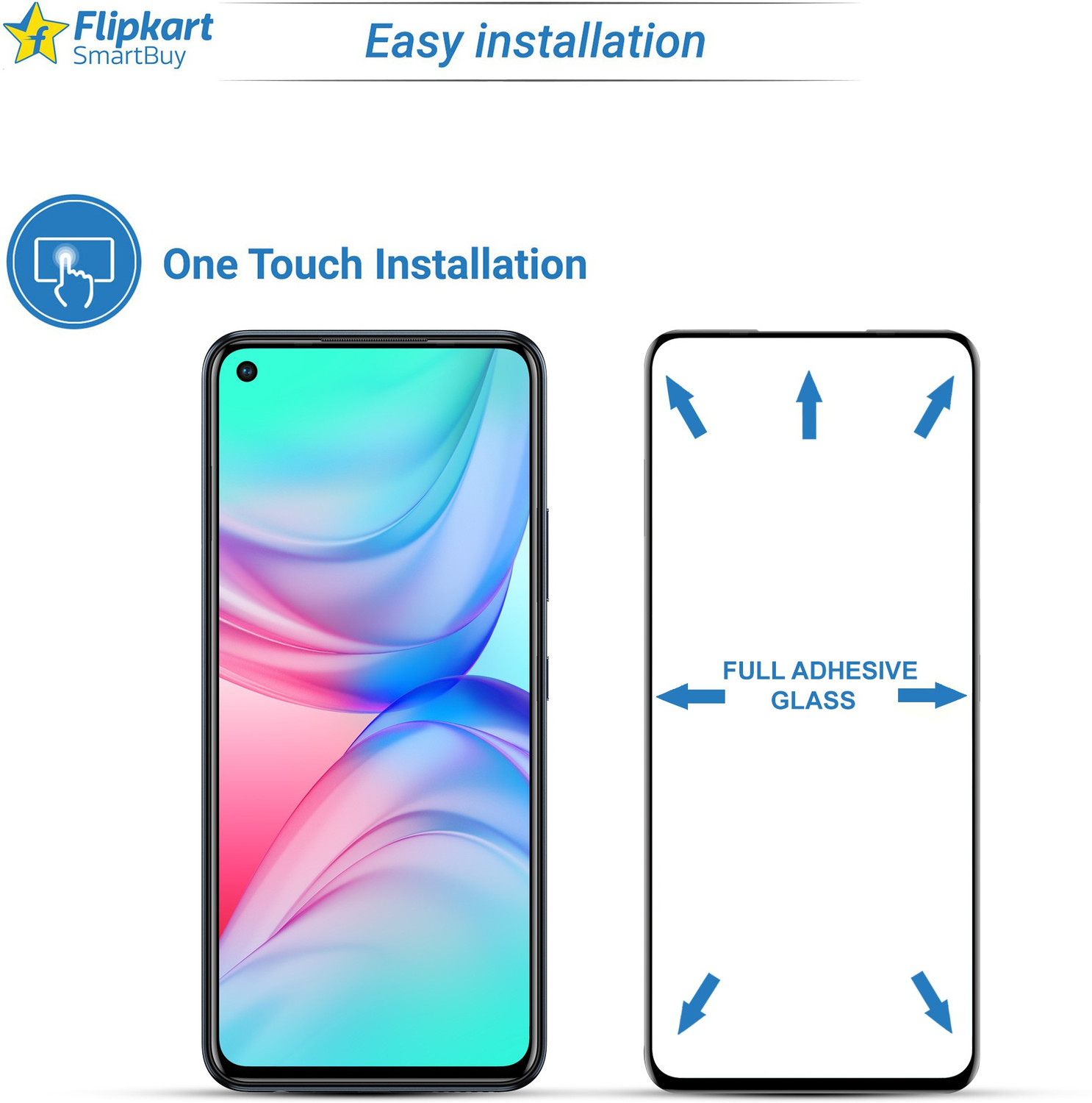 Image of Flipkart SmartBuy Edge To Edge Tempered Glass for Infinix Hot 10, Motorola Moto G40, Motorola Moto G60 Fusion
