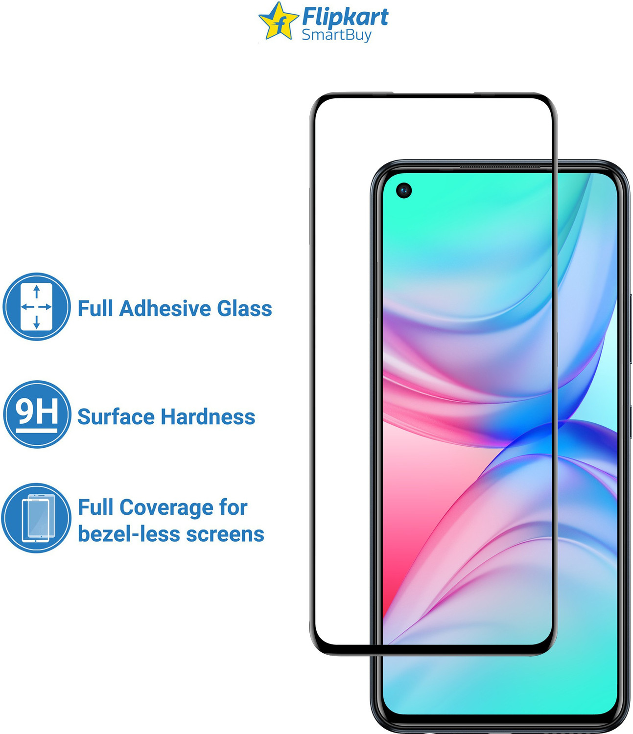 Image of Flipkart SmartBuy Edge To Edge Tempered Glass for Infinix Hot 10, Motorola Moto G40, Motorola Moto G60 Fusion