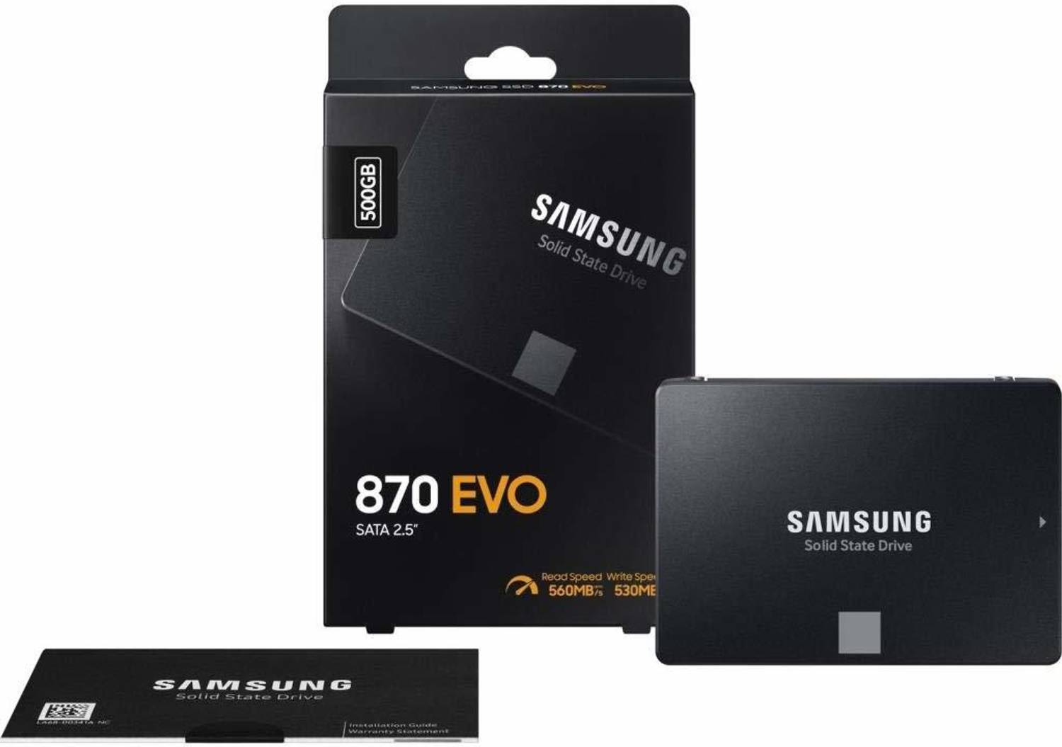 Samsung 870 Evo 500 GB Laptop, Desktop Black SATA III Internal