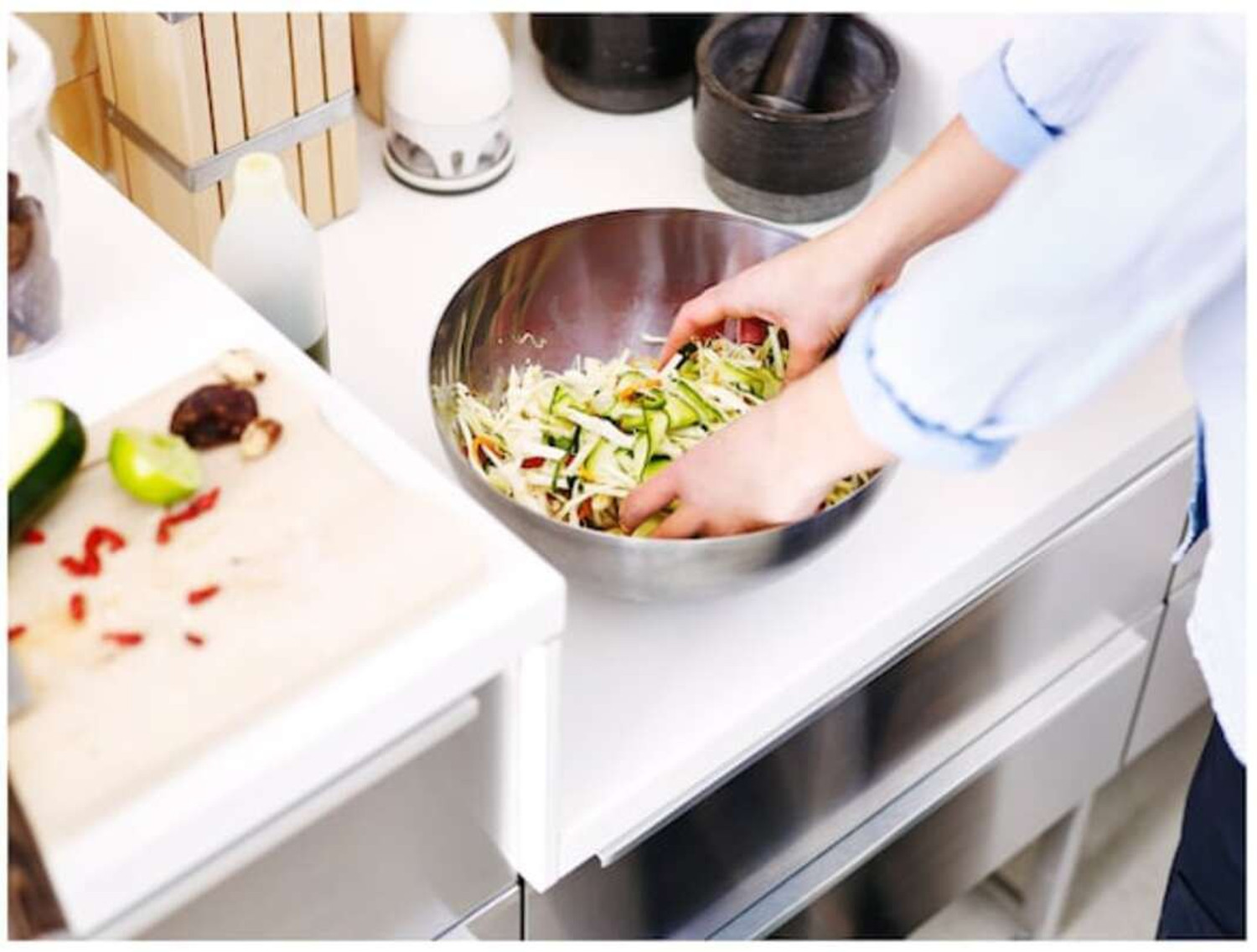 Image of IKEA Stainless Steel Serving Bowl