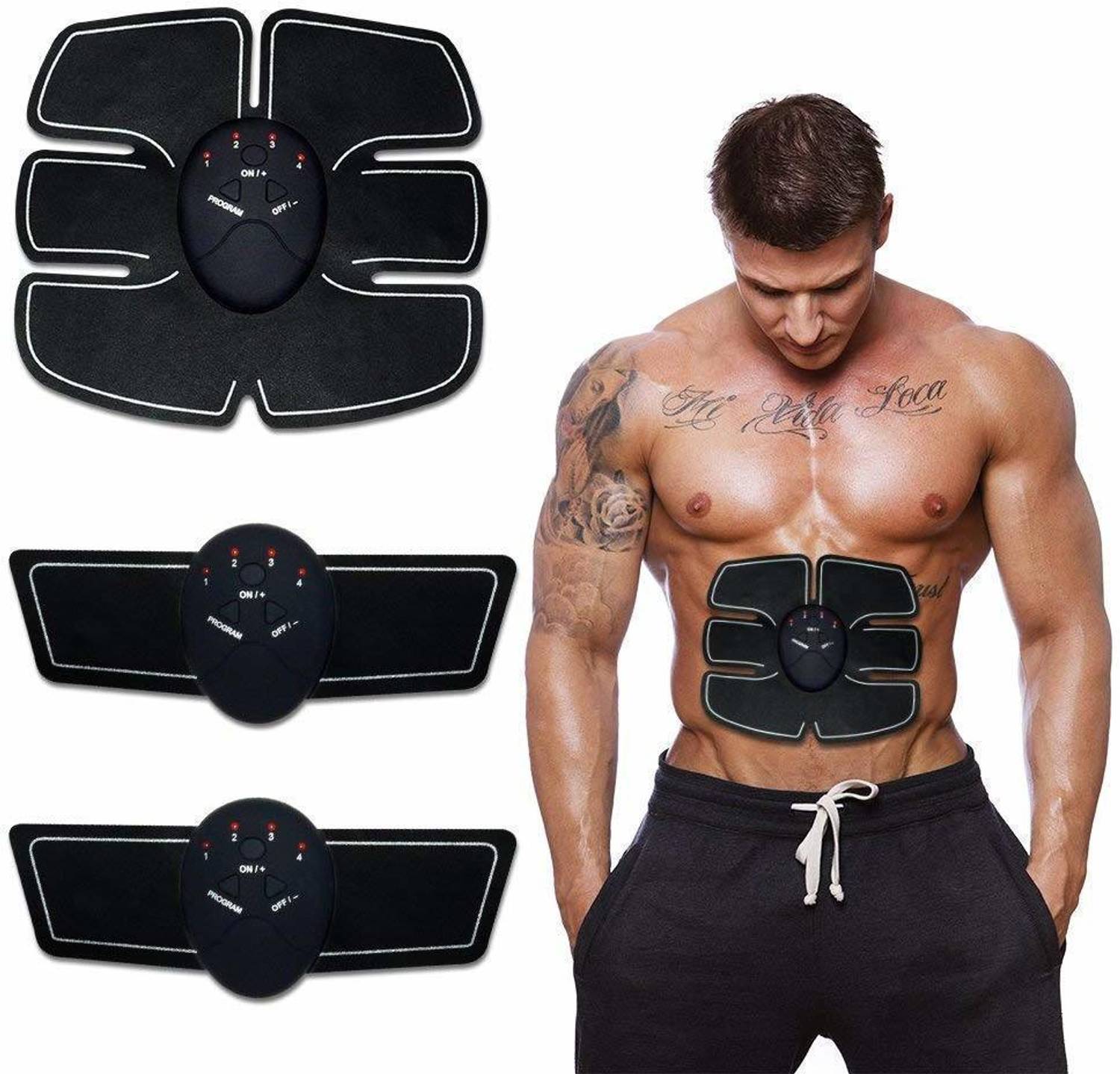 ACUPRESSUREMART Abdominal Muscle Exerciser Trainer Smart ABS Stimulator Fitness Gym ABS Stickers Pad Body Loss Slimming Massager
