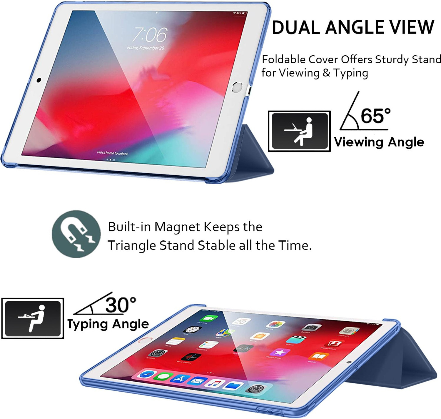 Image of DuraSafe Cases Front & Back Case for iPad 7.9 Inch Mini 3 2 1 Generation [ iPad Mini 3rd 2nd 1st ] Translucent Frosted Hard Back Case