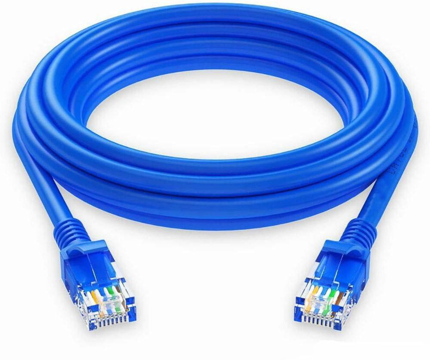 Image of ULTRABYTES LAN Cable 5 m CAT 6 LAN Cable RJ45 Ethernet Cable, Network Cable, Patch Cable 5 m LAN Cable (Compatible with Computer, Laptop, Printer, Network Media Player,