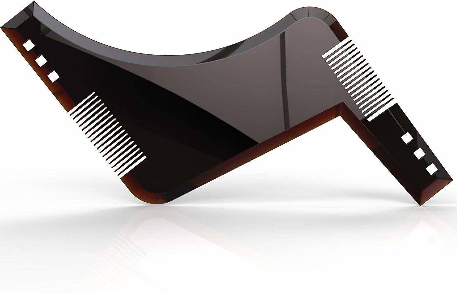 AlexVyan Beard Shaping Template and Beard Comb All-In-One Tool for Men