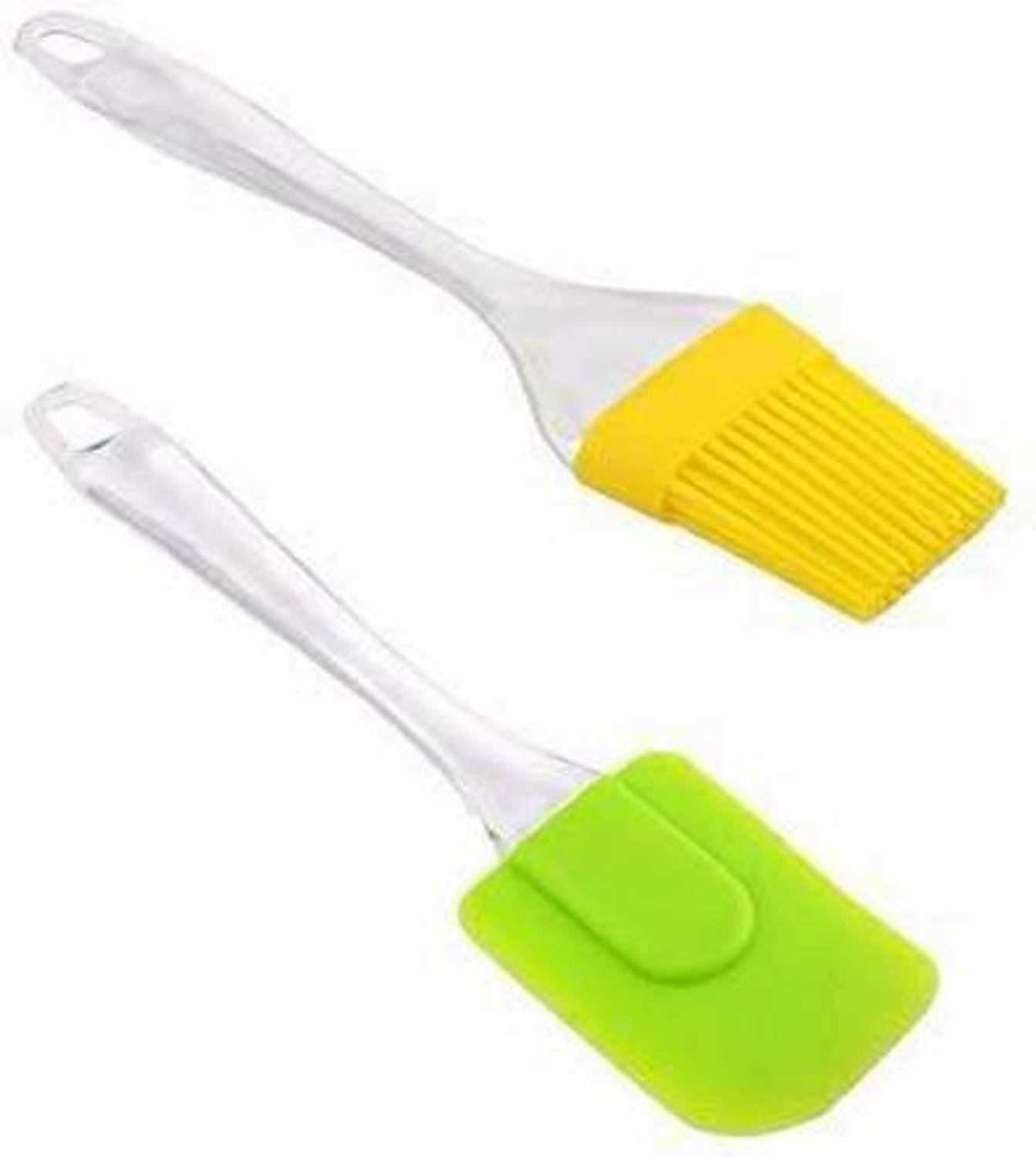 ARNAH TREASURE Good Quality Silicone Spatula Brush Set - For Cake Mixer, Decorating, Cooking,(1 Brush+1 Spatula) Silicone Flat Pastry Brush