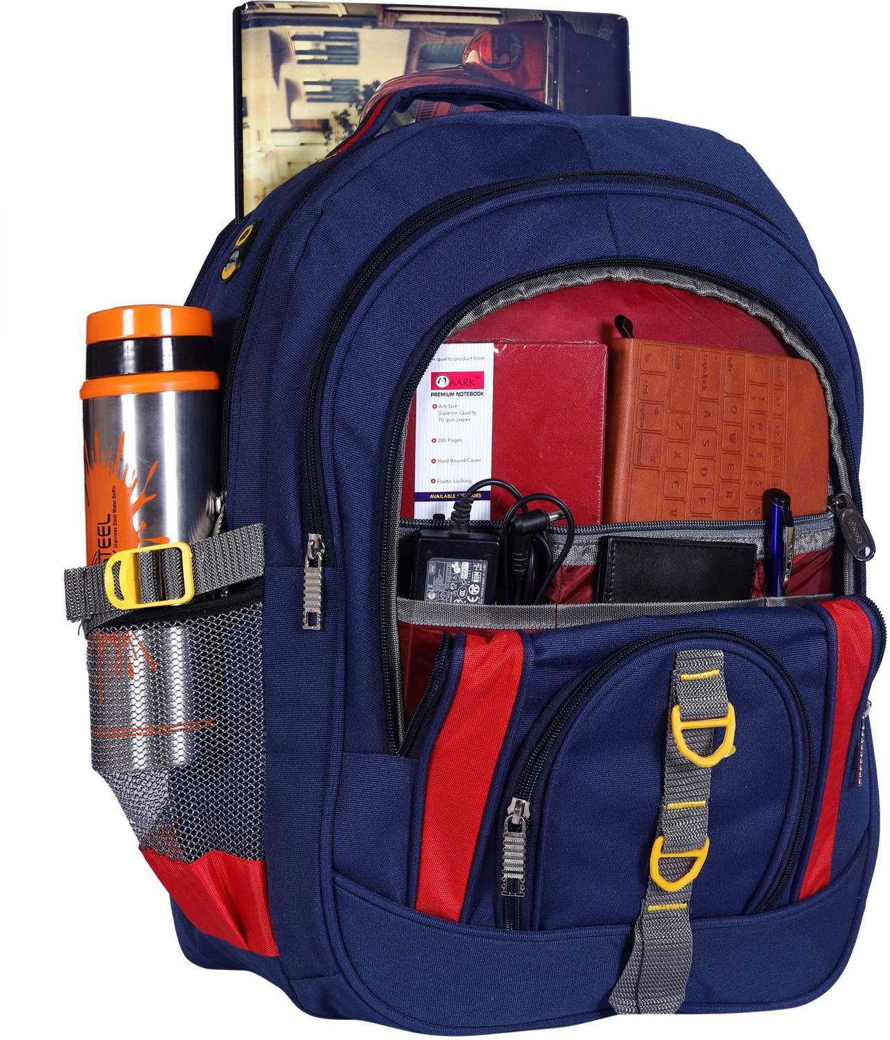 Image of fellow Large 45 L Laptop Backpack Large 45L Unisex Laptop Backpack |School Bag| |College Bag||Backpack|(Blue /Red) (Blue, Red)