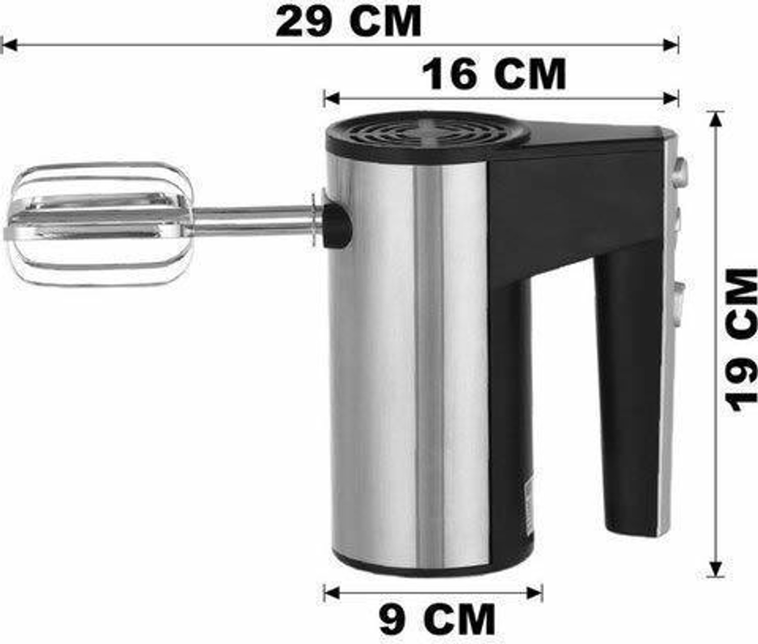 Image of ALWAFLI 500 W Silver, Black Electric Whisk