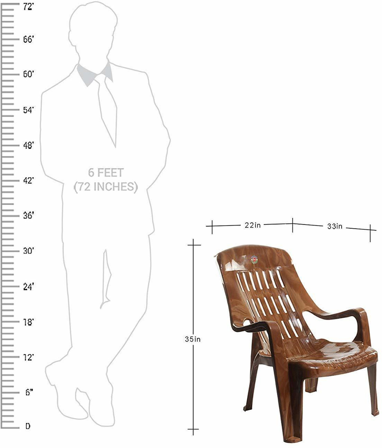 Image of cello Comfortable: Curved seat edge, extra-large backrest and seat panels Plastic Outdoor Chair