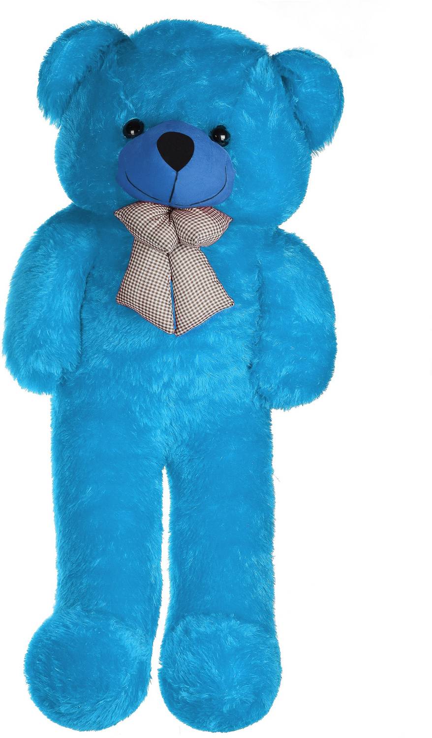 4 Feet Blue Fur & Heart Teddy Bear 120 cm - Image 2