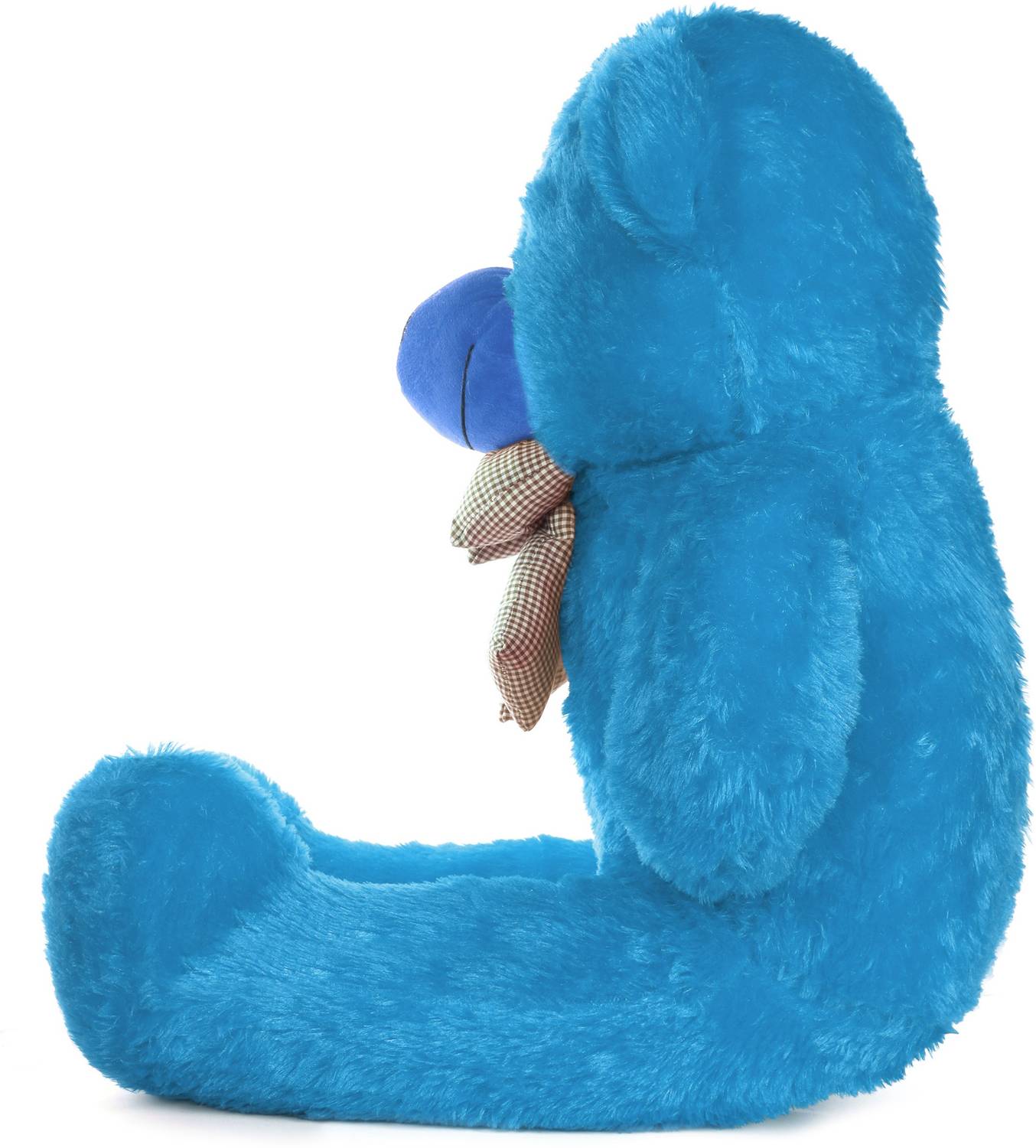 4 Feet Blue Fur & Heart Teddy Bear 120 cm - Image 3