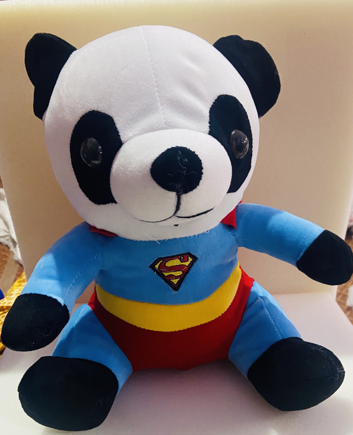 Image of Hello Baby Soft Hugable Cute Teddy Bear Superman Panda (32 Cm Superman Panda) Made In India - 32 Cm (Multicolor) - 32 cm