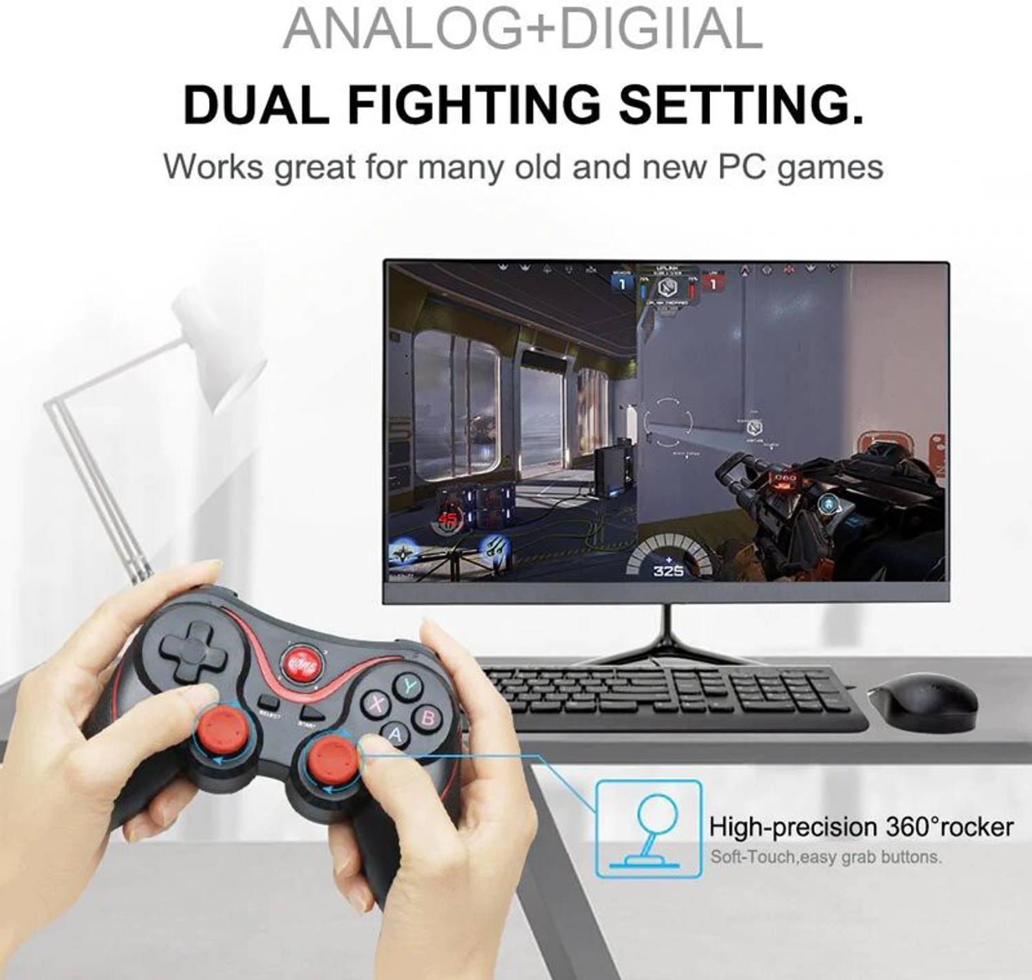 DWH X3 Mobile Wireless Bluetooth Game Controller - Black - Image 4