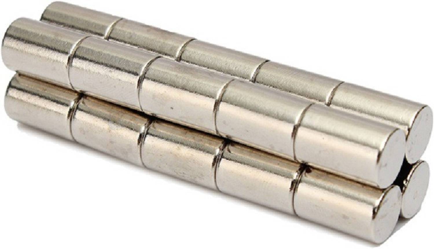 ART IFACT 10 Pieces of 10mm x 15mm Neodymium Magnets - N52 Disc / Cylindrical magnets - Rare Earth NdfeB Fridge Magnet, Multipurpose Office Magnets, Magnetic Paper Holder Pack of 10