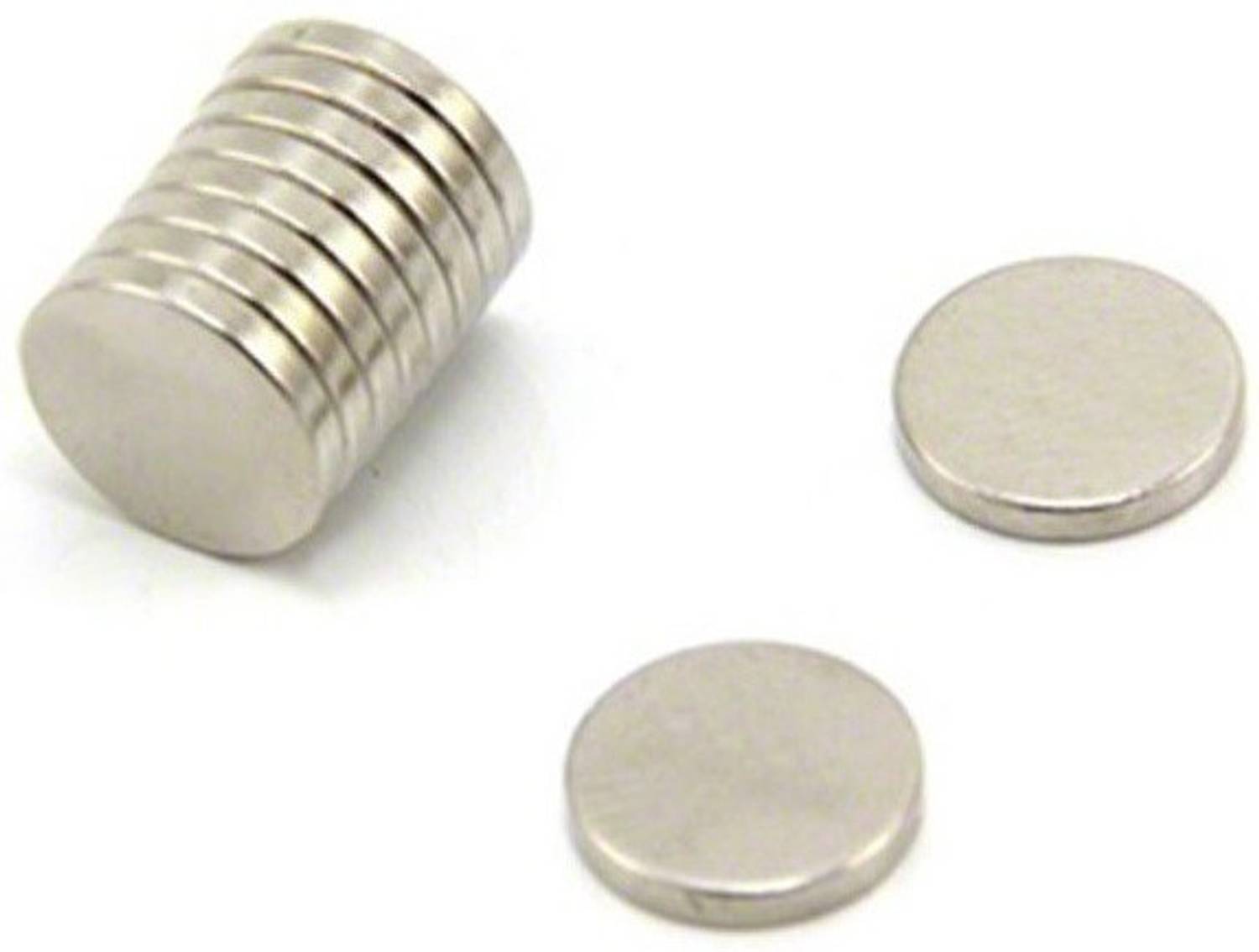 ART IFACT 10 Pieces of 15mm x 1.5mm Neodymium Magnets - N52 Disc / Cylindrical magnets Fridge Magnet, Multipurpose Office Magnets, Magnetic Paper Holder Pack of 10