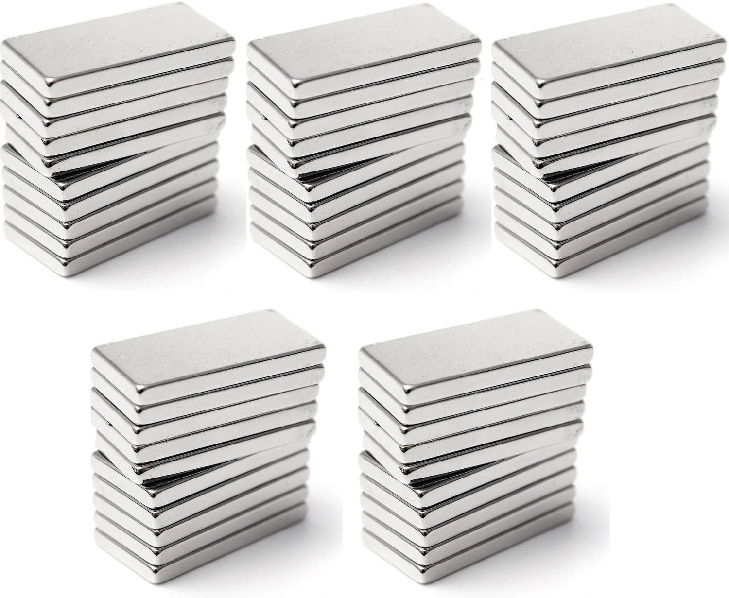 ART IFACT 50 Pieces of 25mm x 10mm x 2mm Neodymium Magnets - N52 Rectangular Magnets - Rare Earth NdfeB Magnets - For DIY, School Project or Commercial Usage Fridge Magnet, Multipurpose Office Magnets, Magnetic Paper Holder Pack of 50