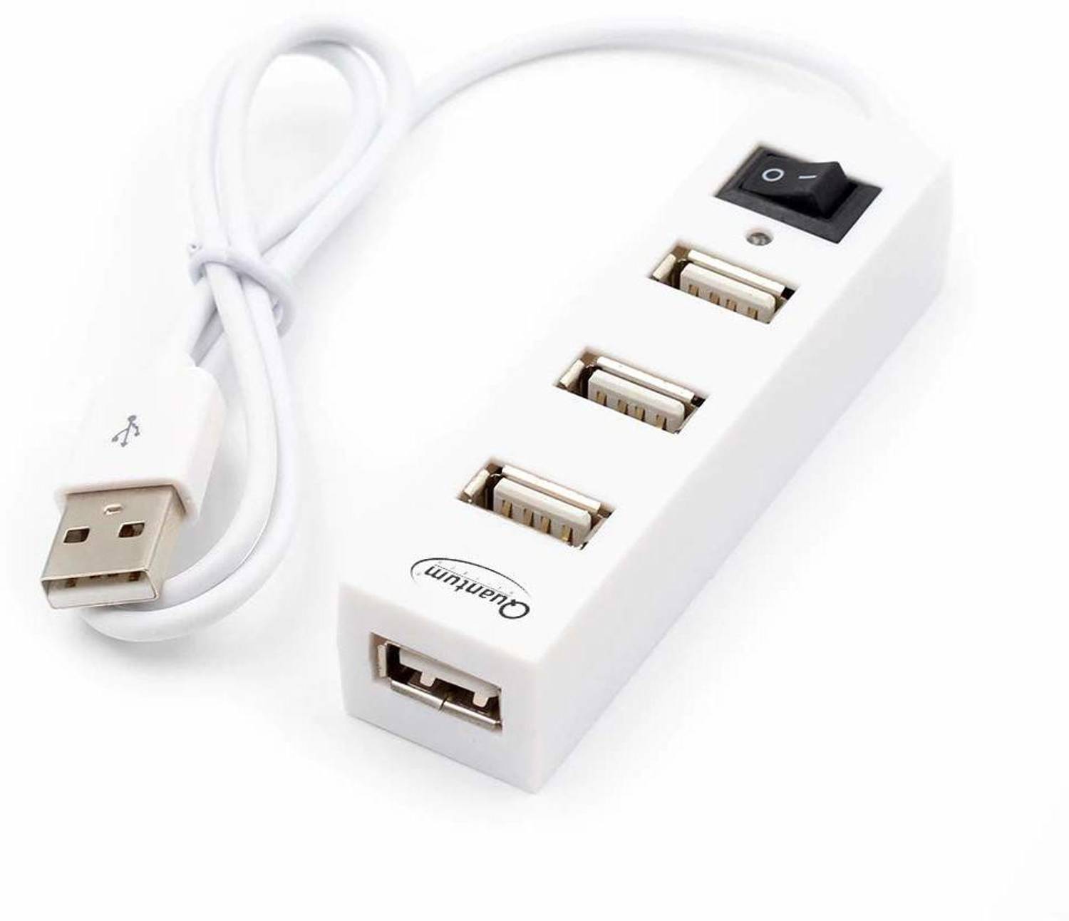 QUANTUM 4 PORT QHM 6660 USB Hub (White)
