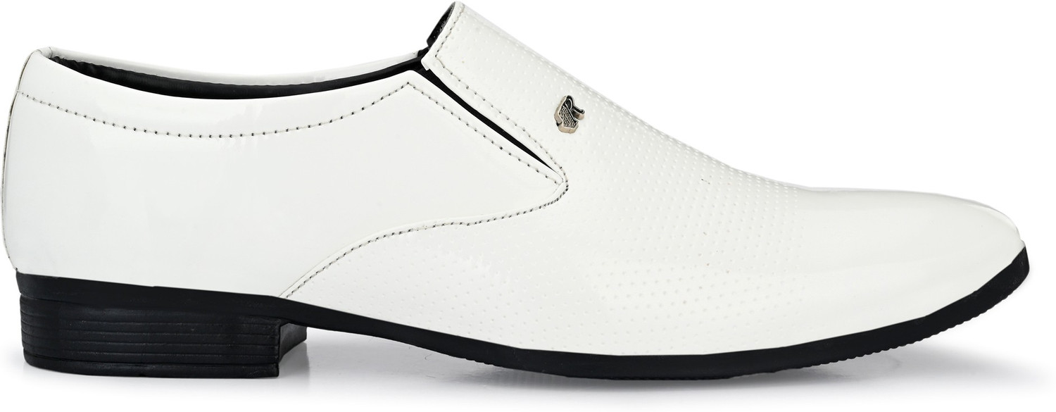 Image of GELLWOJ Stylish White Shoes Slip On For Men