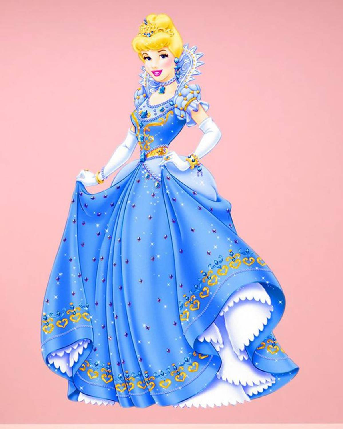BALKRISHNA WALL STICKER 60 cm cinderella beautiful princess dress wall sticker Self Adhesive Sticker
