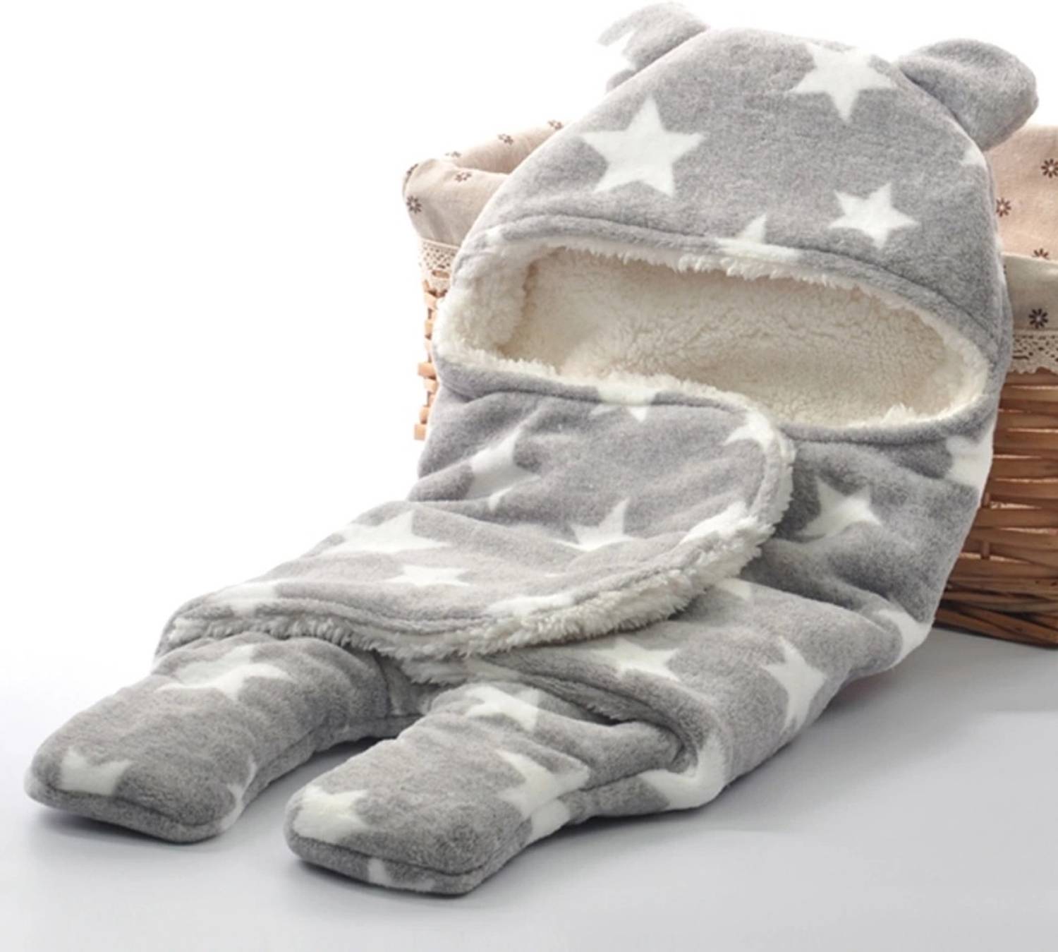 BRANDONN All season Use- Supersoft , Double Layered Premium Quality , Baby Wrapper Cum Baby carrier Bag Cum baby Blanket Sleeping Bag