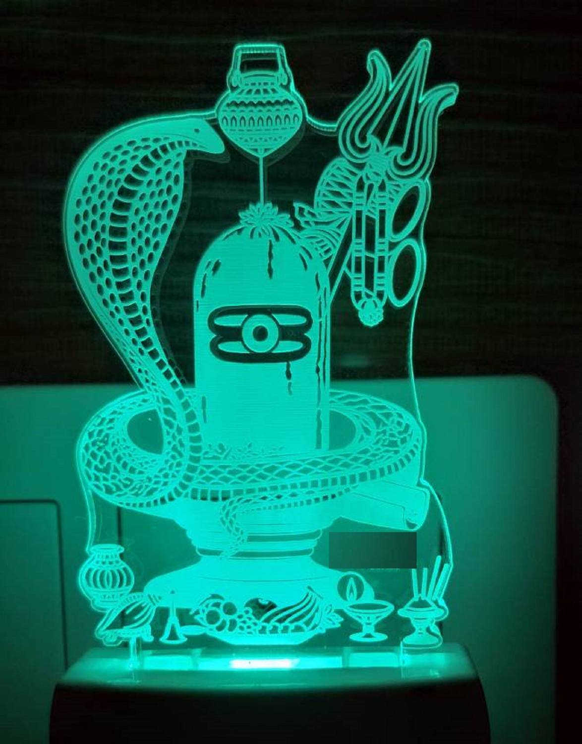 Arus Acrylic God/Loard Shivling Ji Magic Night Lamp 3D Beautiful
