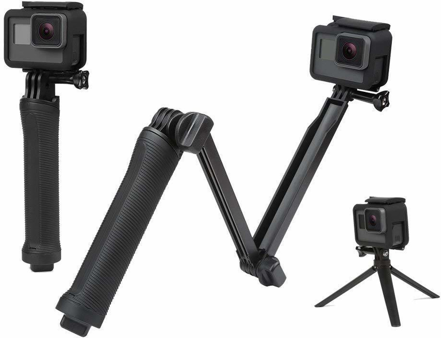 Image of sounce 3Way Monopod Grip Tripod Foldable Selfie Stick,Stabilizer Mount Holder for GoPro Monopod