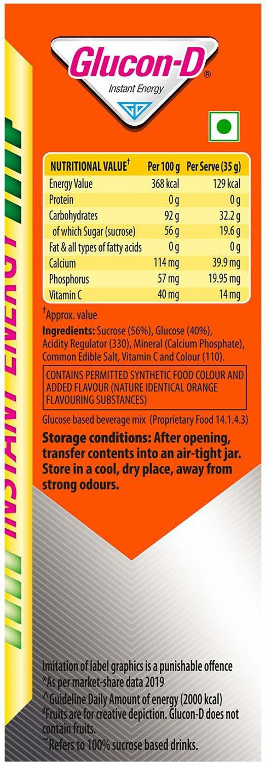 Image of GLUCON-D INSTANT ENERGY DRINK TANGY ORANGE 1KG Sports Drink