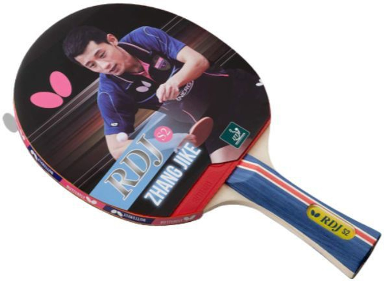 Image of Butterfly RDJ S2 ITTF Ping Pong Paddle Great Spin Speed & Control Table Tennis Racket Multicolor Table Tennis Racquet