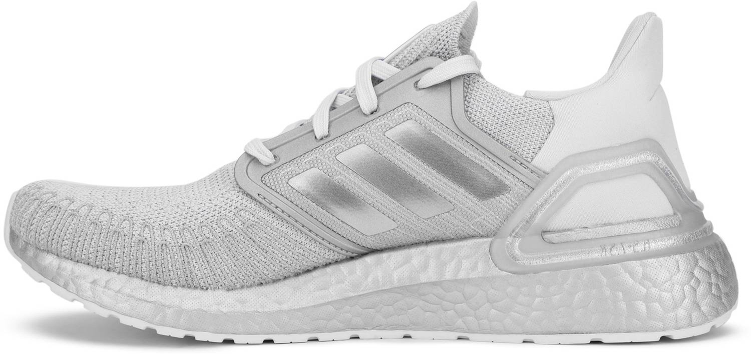 adidas gazelle silver green womens adidas Pureboost 5 Running Shoes - White/Silver METALLIC/SPARK