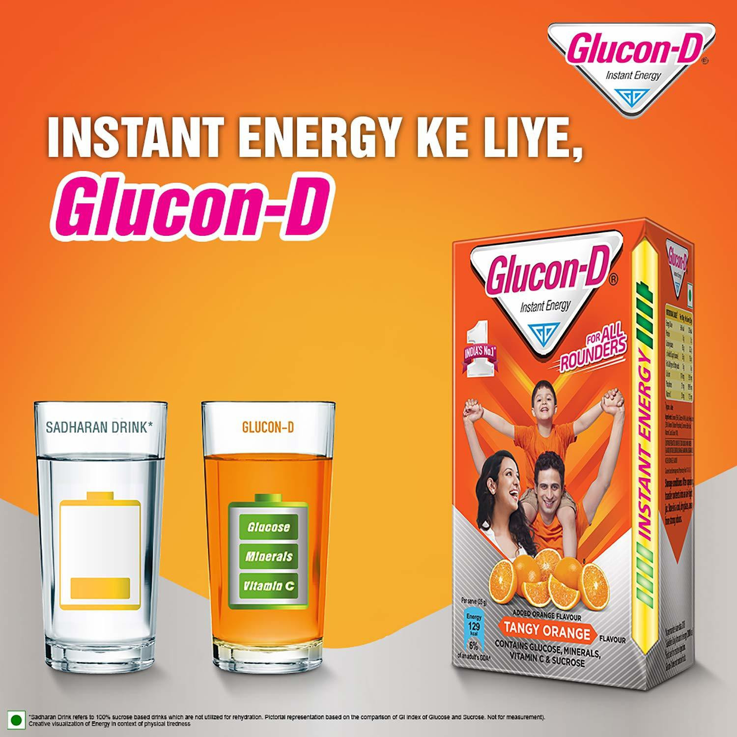 Image of GLUCON-D INSTANT ENERGY DRINK TANGY ORANGE 1KG Sports Drink
