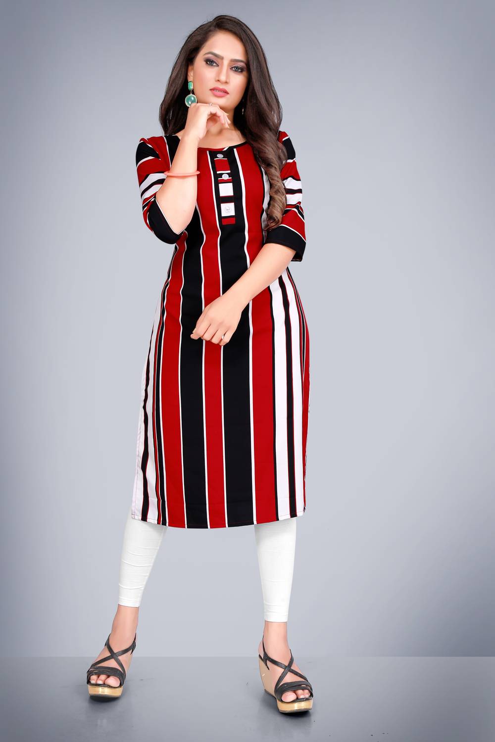 KETAKI FASHION Women Printed Crepe Straight Kurta (Multicolor)