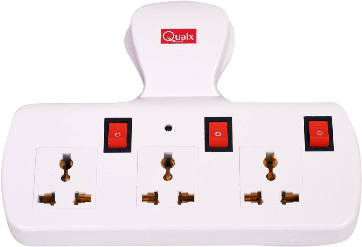 QUALX 3 Universal Socket Extension Cord With power OFF/ON Switch 3 Soc