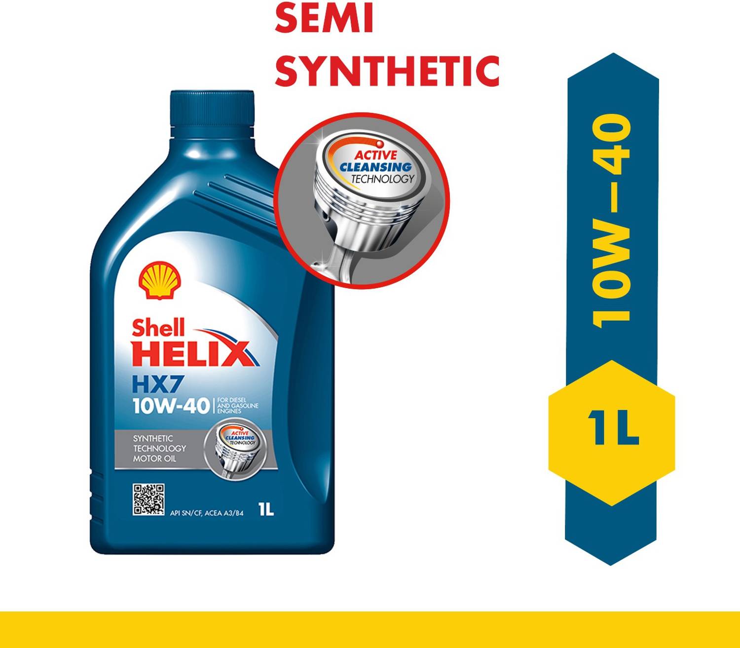 Shell Helix HX7 API SN Synthetic Blend Engine Oil Price in India