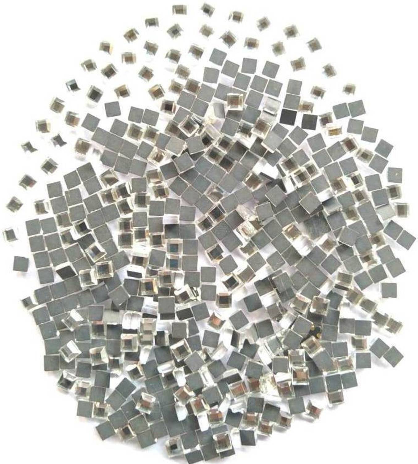 Atifa embroidery material 4X4mm white square glass stone for hand ,decoration,craft and jewellery making(pack of 500 pieces)